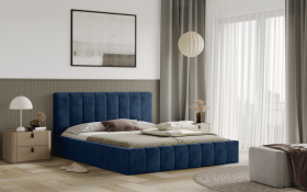 FRONTI Postel RIMINI 120x200 modrá s úložným prostorem