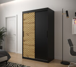 Šatní skříň Abi Jodelka Barva korpusu: Černá, Rozměry: 120 cm, Dveře: Bílá mat