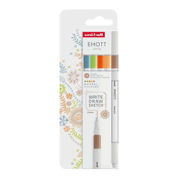UNI EMOTT liner sada, NATURAL, 5 ks, mix barev
