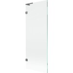 MEXEN/S - Lunar L vanová zástěna FIX 70 x 150, transparent, grafit metal 897L-070-000-95-00