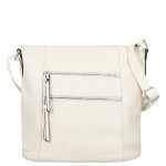 Trendy dámská koženková crossbody kabelka Truda, krémová