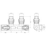 AQUALINE - R-START připojovací sada ventilů pro středové připojení, bílá SR230W