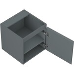 MEXEN/S - Rivel koupelnová skříňka pod umyvadlo 45, 1 dvířka, reliéf, grafit mat 91A21-04547-1-BF66