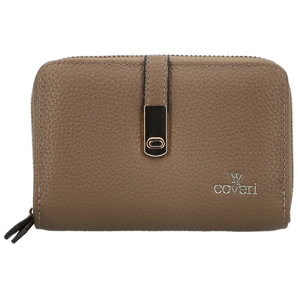 Stylová dámská koženková peněženka Coveri Anya, tmavě béžová