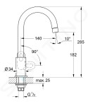 GROHE - BauLoop Dřezová baterie, chrom 31222000