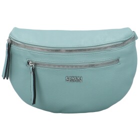 Trendy dámská koženková ledvinko-kabelka Genaida, džínově modrá