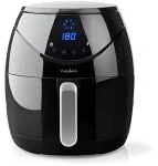 Nedis Horkovzdušná fritéza černá / Horkovzdušná fritéza / 4.6 l / Digitální / Časovač 60 min (KAAF240EBK)