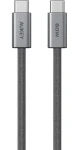 Aukey kabel USB-C - USB-C 1.8 m šedá / Kabel / USB-C - USB-C / 1.8 m (Aukey)