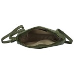 Trendy dámská kožená crossbody Simona, tmavě zelená