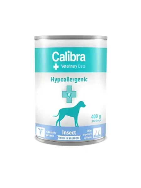 Calibra VD Dog Hypoallergenic Insect Salmon 400 g / Konzerva pro psy / veterinární dieta / hmyz a losos