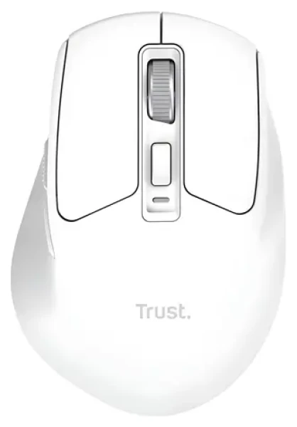 Trust Niven Comfort bílá / Myš / bezdrátová / dobíjecí baterie / USB + Bluetooth / 3200 DPI (26022)