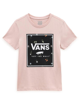 Vans MICRO DITSY BOX FILL ROSE SMOKE dámské tričko s krátkým rukávem - XL