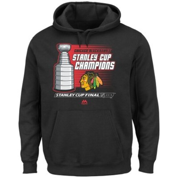 Majestic Pánská Mikina Chicago Blackhawks 2015 Stanley Cup Champions Natural Hatty Hoodie Velikost: XL