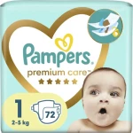Pampers Premium Care 2-5 kg (72ks) / Pleny / Velikost 1 (2-5 kg) (8006540858073)