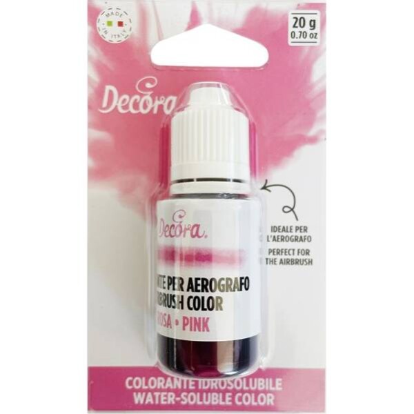 Airbrush barva tekutá pink 20g - Decora