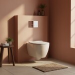 REA - Podomítkový Instalační Set Slim 024N pro WC s Tlačítkem HD Chrome KPL-E1561