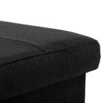 Taburet s úložným prostorem, černá, látka, TAB-462 BK2