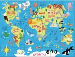 Mudpuppy Puzzle na cesty - Mapa světa (36 dílků)
