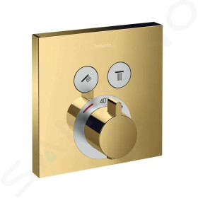 HANSGROHE - Shower Select Termostatická baterie pod omítku pro 2 spotřebiče, zlatá 15763990