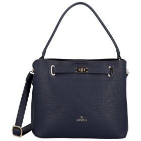 Luxusní dámská koženková kabelka do ruky Candice, tmavě modrá