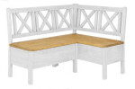 ARTEN (NANO Systems s.r.o.) Rustikální jídelní rohová lavice POPRAD SIL19 - borovice (bílý vosk) Rozměry: (š/v/hl.) 230 x 96 x 150 cm