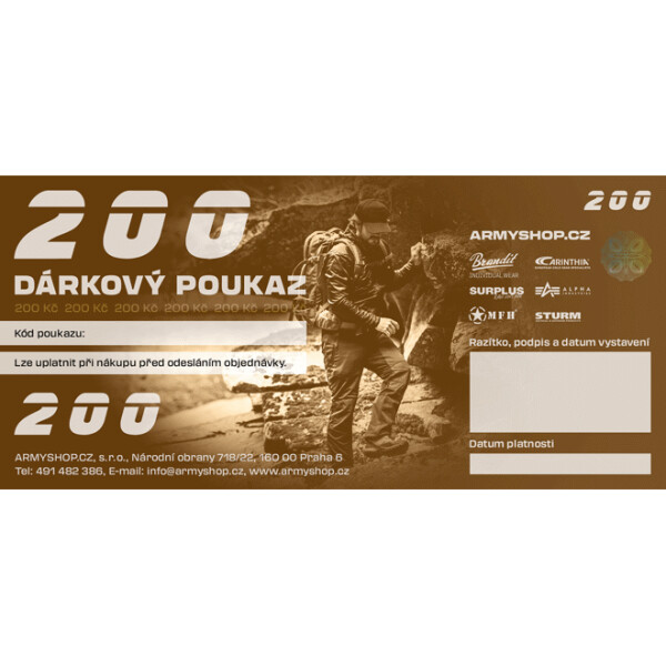 DÁRKOVÝ POUKAZ 200 Kč