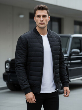 Pánská prošívaná bunda bomber černá TX2213 M