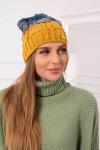 Fleecová čepice Dolores K303 mustard+black+sea UNI