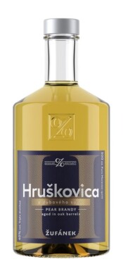 Žufánek Hruškovica ze sudu 40% 0,5 l (holá lahev)