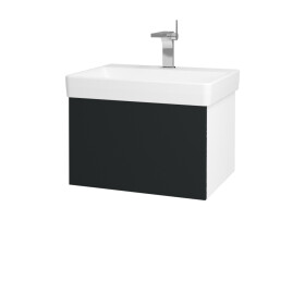 Dřevojas - Koupelnová skříňka VARIANTE SZZ 60 pro umyvadlo Laufen Pro S - N01 Bílá lesk / L03 Antracit vysoký lesk 162801