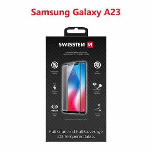 SWISSTEN Ultra Durable 3D FULL GLUE Glass pro SAMSUNG A235F GALAXY A23 černá (64701902)