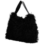 Stylová dámská plyšová kabelka do ruky Oresti, černá
