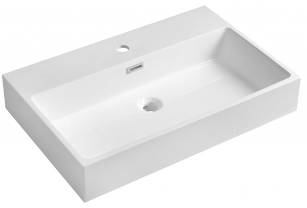SAPHO - AQUATIC umyvadlo, litý mramor, 70x46cm, bílá AT070