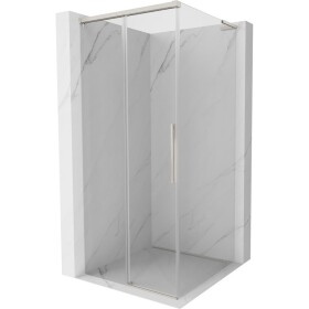 MEXEN/S - Rox L sprchový kout posuvný 95 x 95, transparent, nikl kartáčovaný 8C2L-095-095-97-00