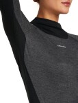 ICEBREAKER Wmns 200 Oasis+ LS High Neck, Black/Jet Hthr/Undyed/Cb (vzorek) velikost: S