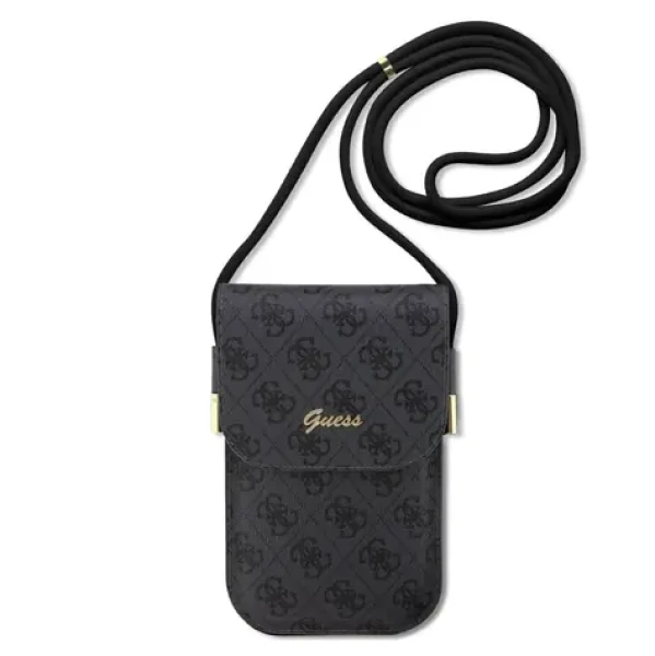 Pouzdro Guess PU 4G Metal Logo Script Phone Bag černé GUOWBP4SNSK