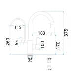 REA - Kuchyňská baterie Eco Fresh BRUSH GOLD REA-B7596