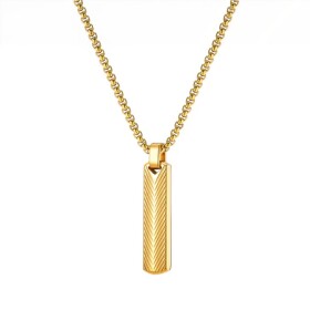 Pánský náhrdelník Simon Gold - chirurgická ocel, Zlatá 60 cm