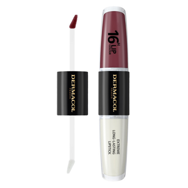 Dermacol 16H Lip Colour - Dlouhotrvající barva na rty č.12, 4 ml + 4 ml