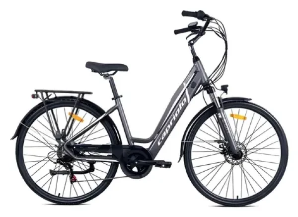 Capriolo E-City Lady 28 šedo olivová / Elektrokolo (925811)