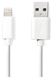 Nedis Lightning kabel 1 m bílá / Datový kabel / USB-A 2.0 (M) - Lightning 8-pin (M) / 480 Mbps (CCGB39300WT10)