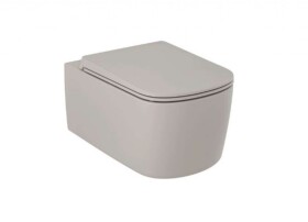 KLUDI - Resa S Závěsné WC, Rimless, Spiralflush, matná písečně šedá 27WCW01O2