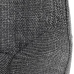 Židle jídelní, šedá látka, nohy černý kov