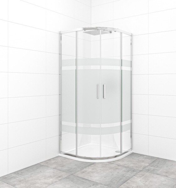 Sprchový kout čtvrtkruh 80x80 cm SAT TEX SATBKTEXS80CRS SATBKTEXS80CRS