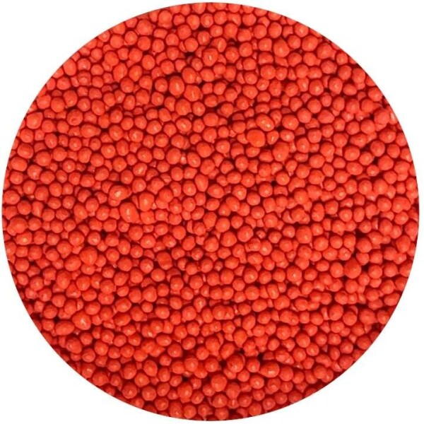 Cukrové zdobení Perličky červené máček 50g