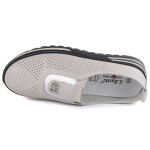 Dámské kožené boty na platformě béžové barvy S.Barski 7092 39