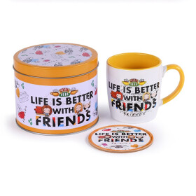 Dárkový set Friends (hrnek + podtácek) v plechovce - EPEE