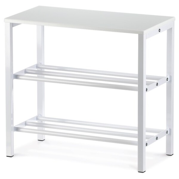 Botník, 2 police, bílý matný lak