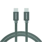 Swissten 71528202 nabíjecí a synchronizační, USB-C na USB-C, USB 2.0, 3A, opletený, 2m, stříbrný