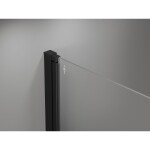 MEXEN - MIST vanová zástěna 60x150 cm 6mm 1-s, černá, čirá 8A9-060-001-70-00